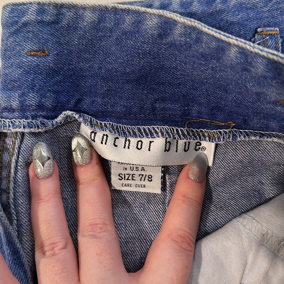 Vintage Anchor Blue Paperbag Jean Shorts - Picture 4 of 8